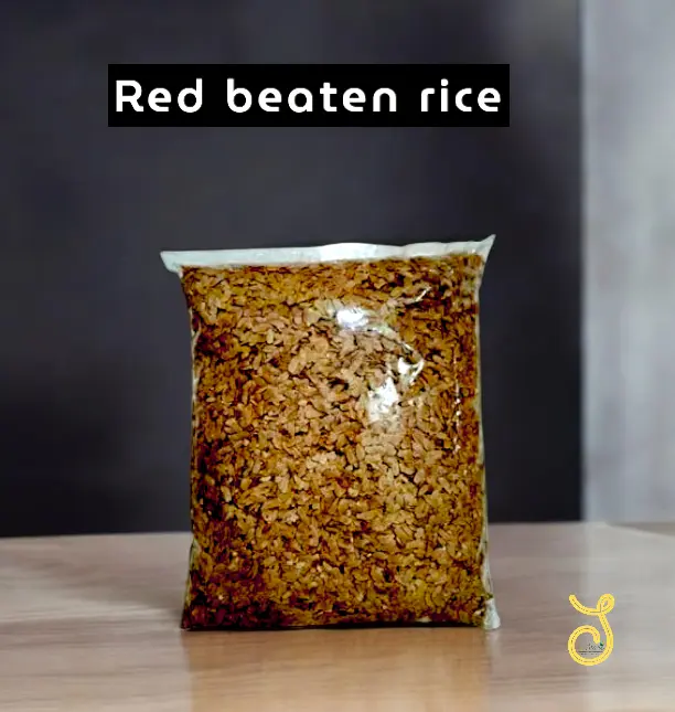 Red beaten rice (Chuda)